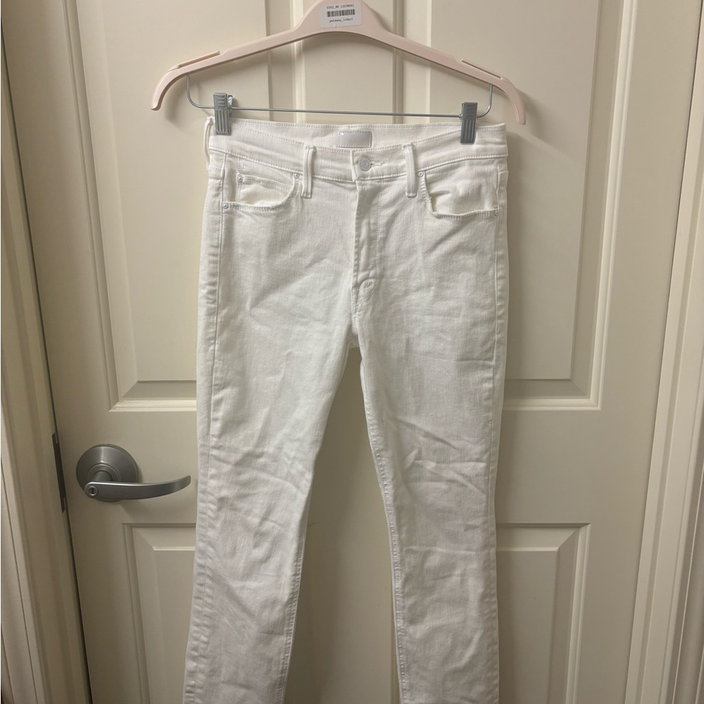 MOTHER Denim White Skinny Jeans